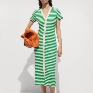 Mango Green Crochet Dress